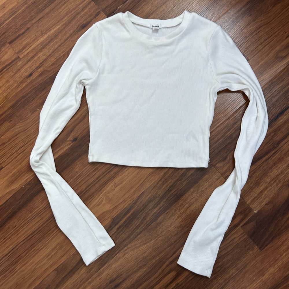 Garage Cream Long Sleeve Top
